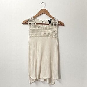 H&M Embroidered Sleeveless Top